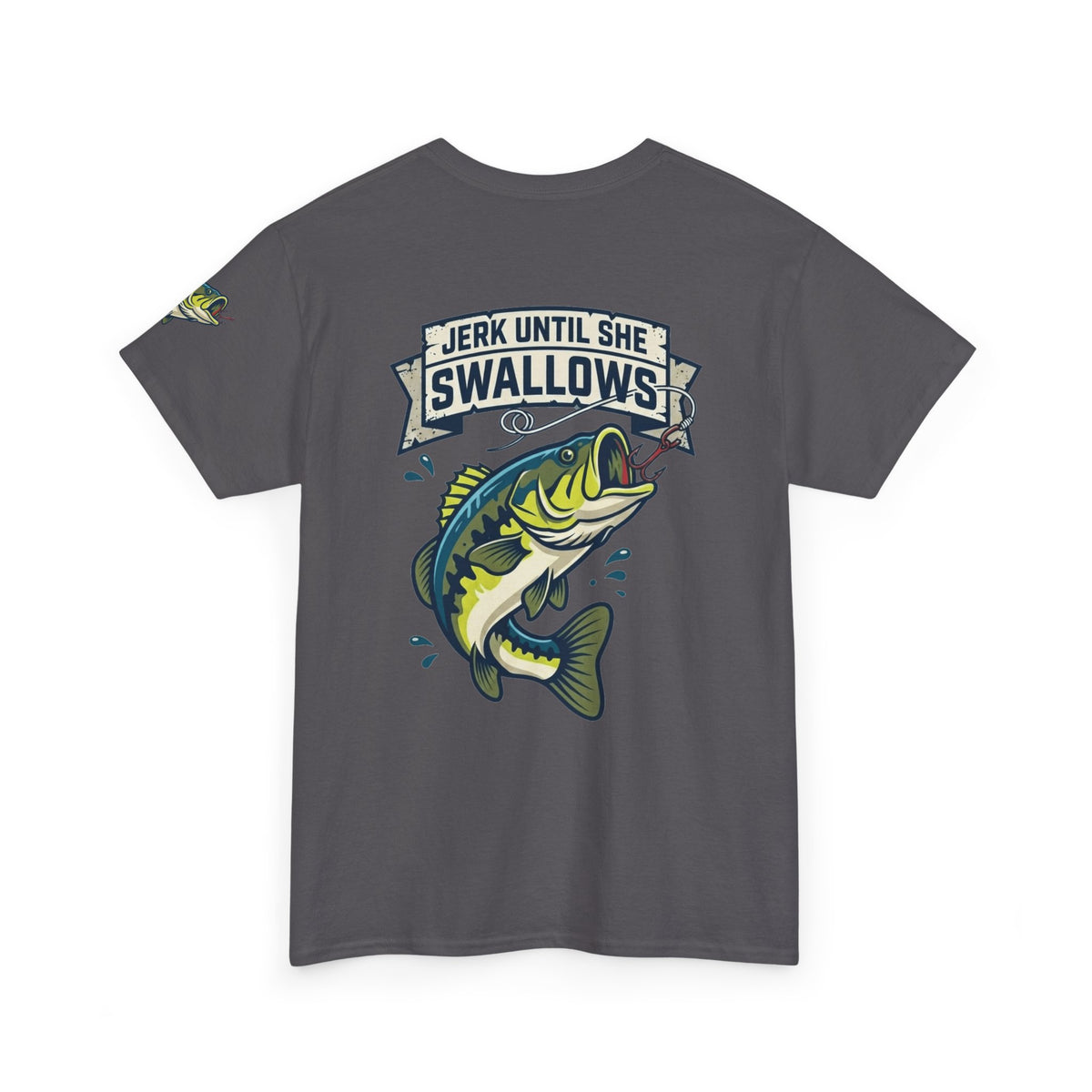 Color: Charcoal | Jerk Until She Swallows Premium Graphic Tee