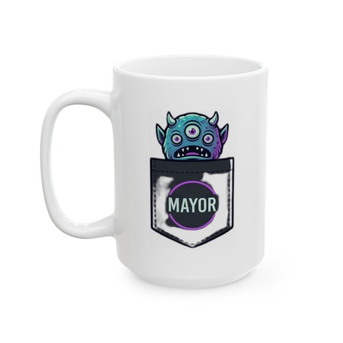 "Mayor Of Halloweentown" White Ceramic Mug — Graphic