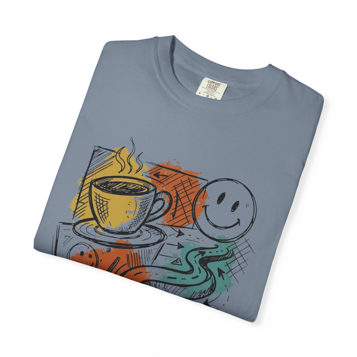 "Happy Coffee" Unisex Garment-Dyed Tee