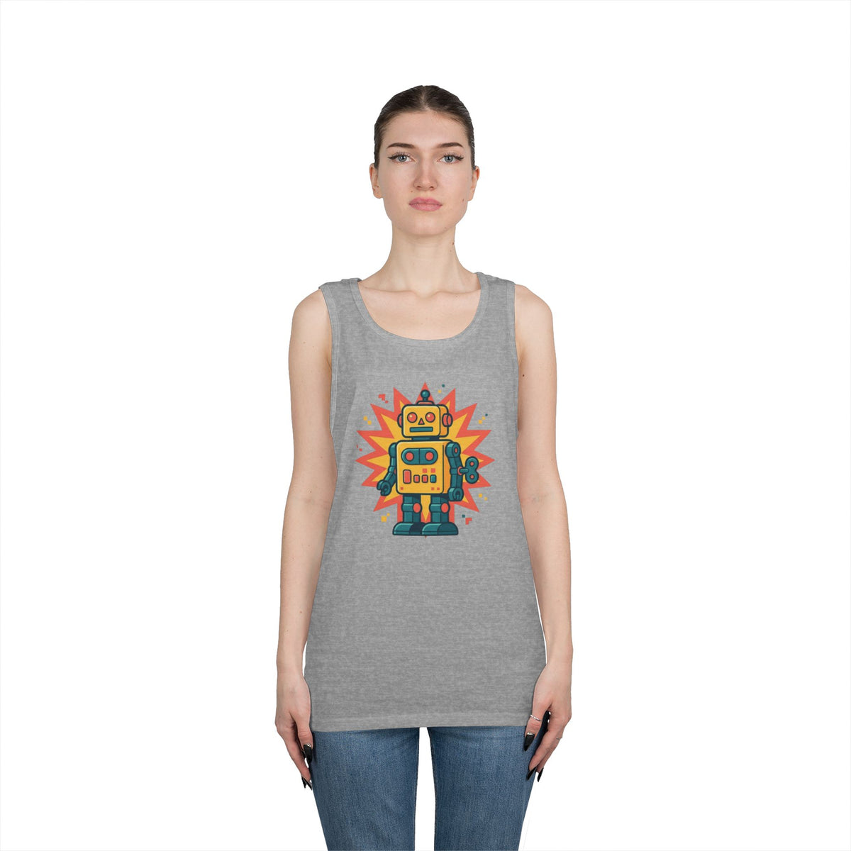 Color: Sport Grey | Toy Robot Tank Top