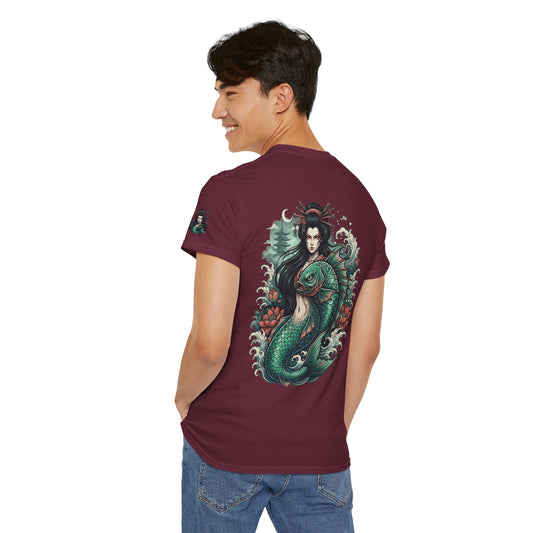 Color: Maroon | Ningyo (Japanese Folklore) Premium Graphic Tee