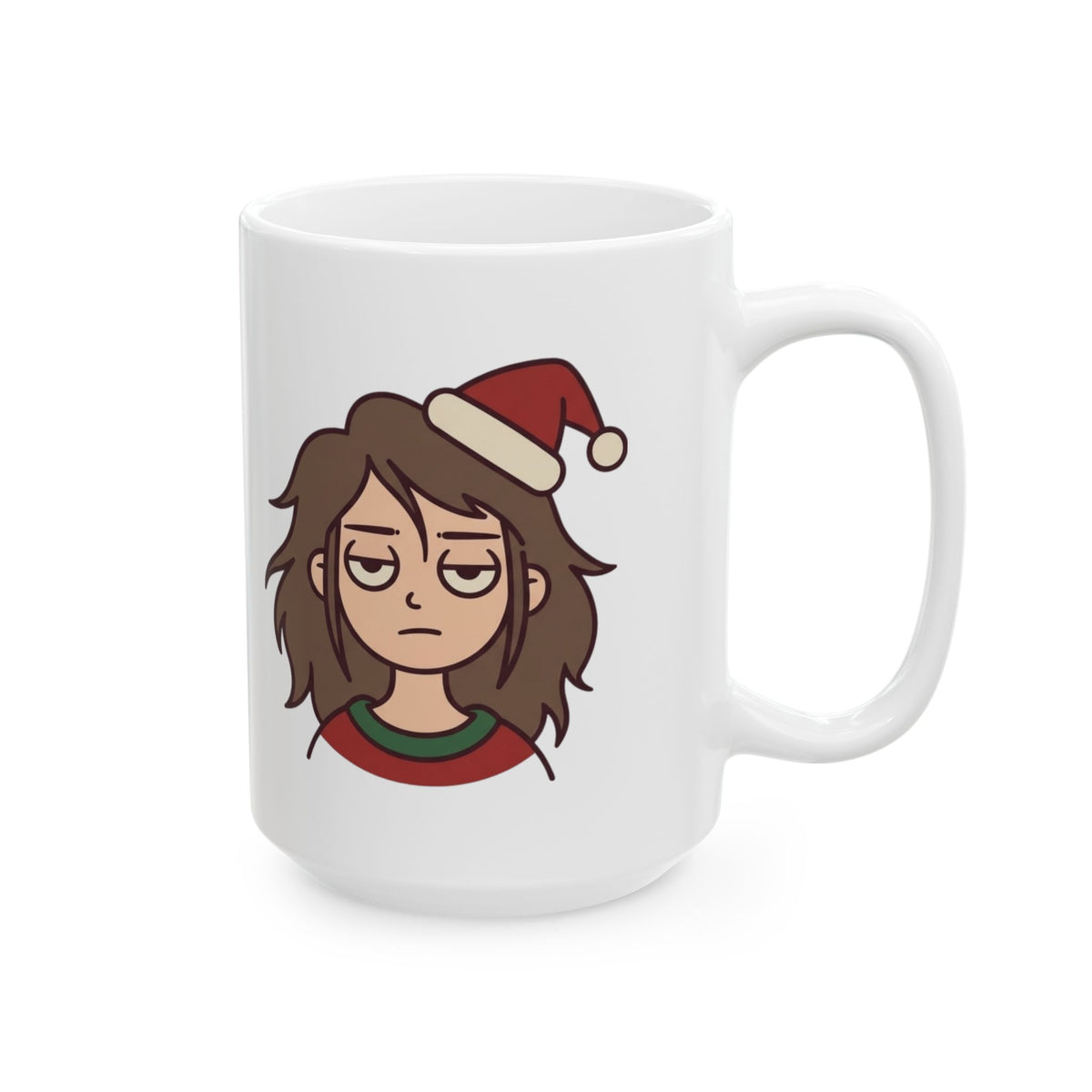 "Christmas Is Ruined" White Ceramic Mug — Graphic