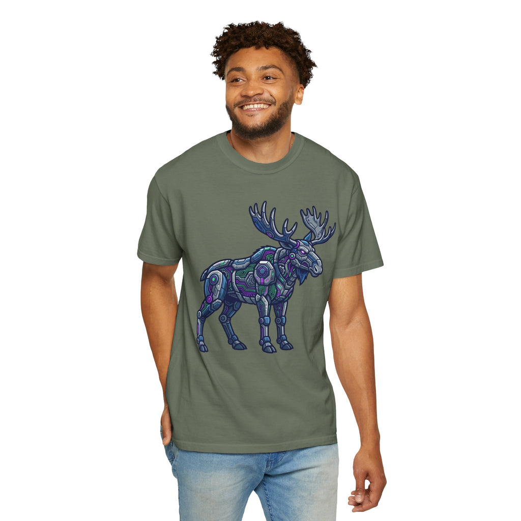 "Cyber Moose" Unisex Garment-Dyed Tee