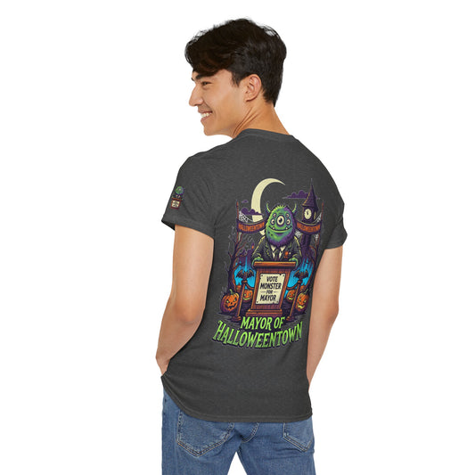 Color: Dark Heather | Vote Monster For Mayor Premium Graphic Tee