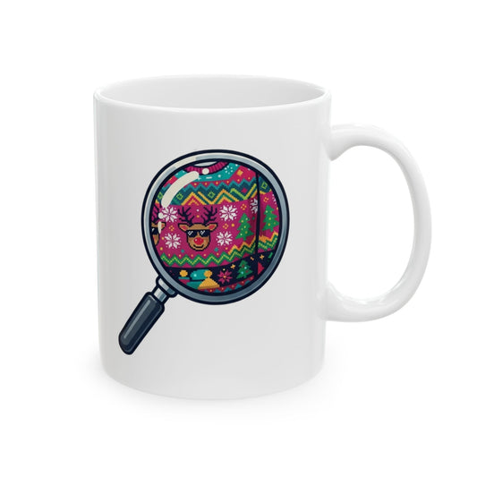 "Ugly Sweater" White Ceramic Mug — Graphic