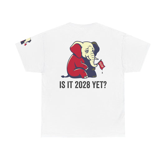 Color: White | Is It 2028 Yet Premium Graphic Tee