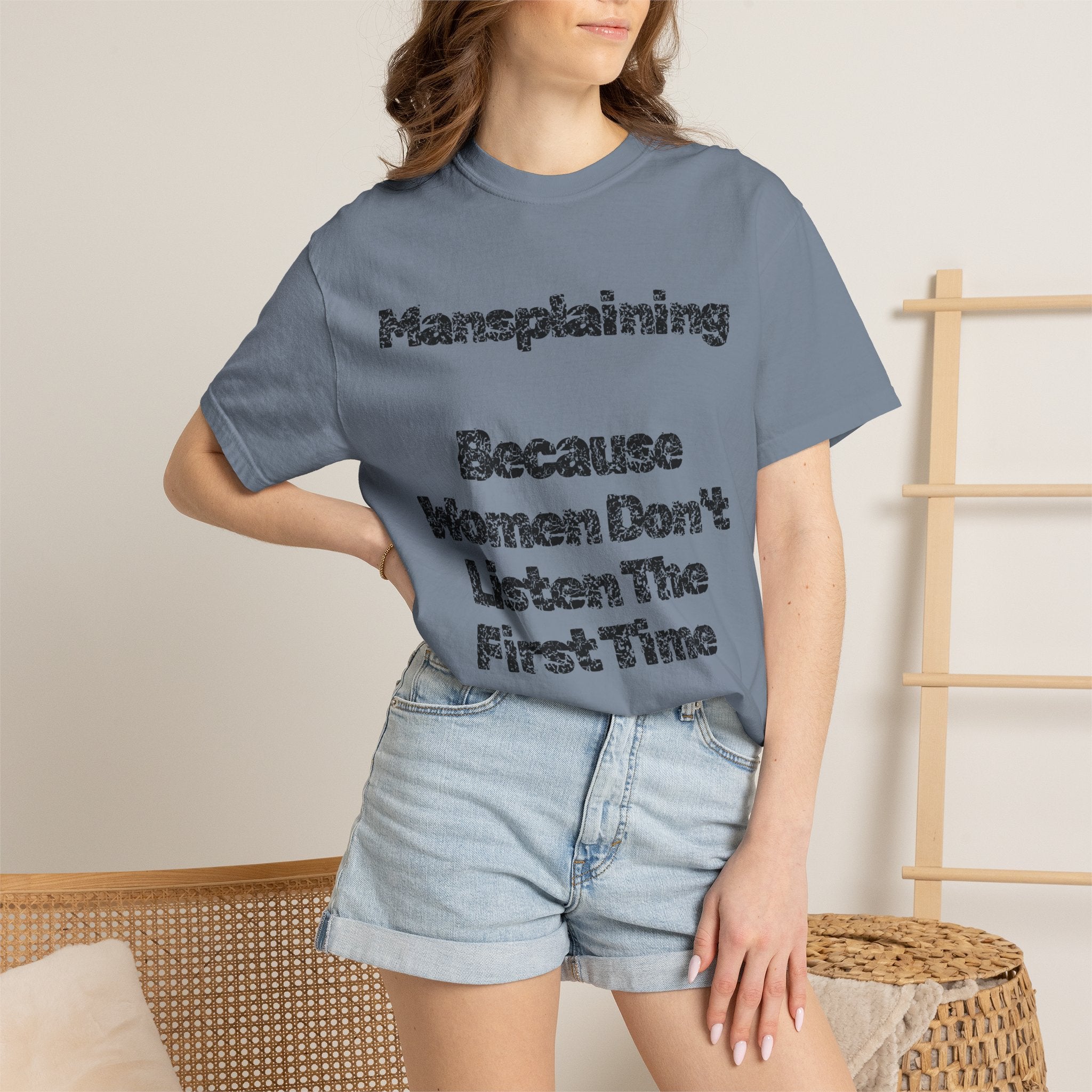 "Mansplaining" Unisex Garment-Dyed Tee