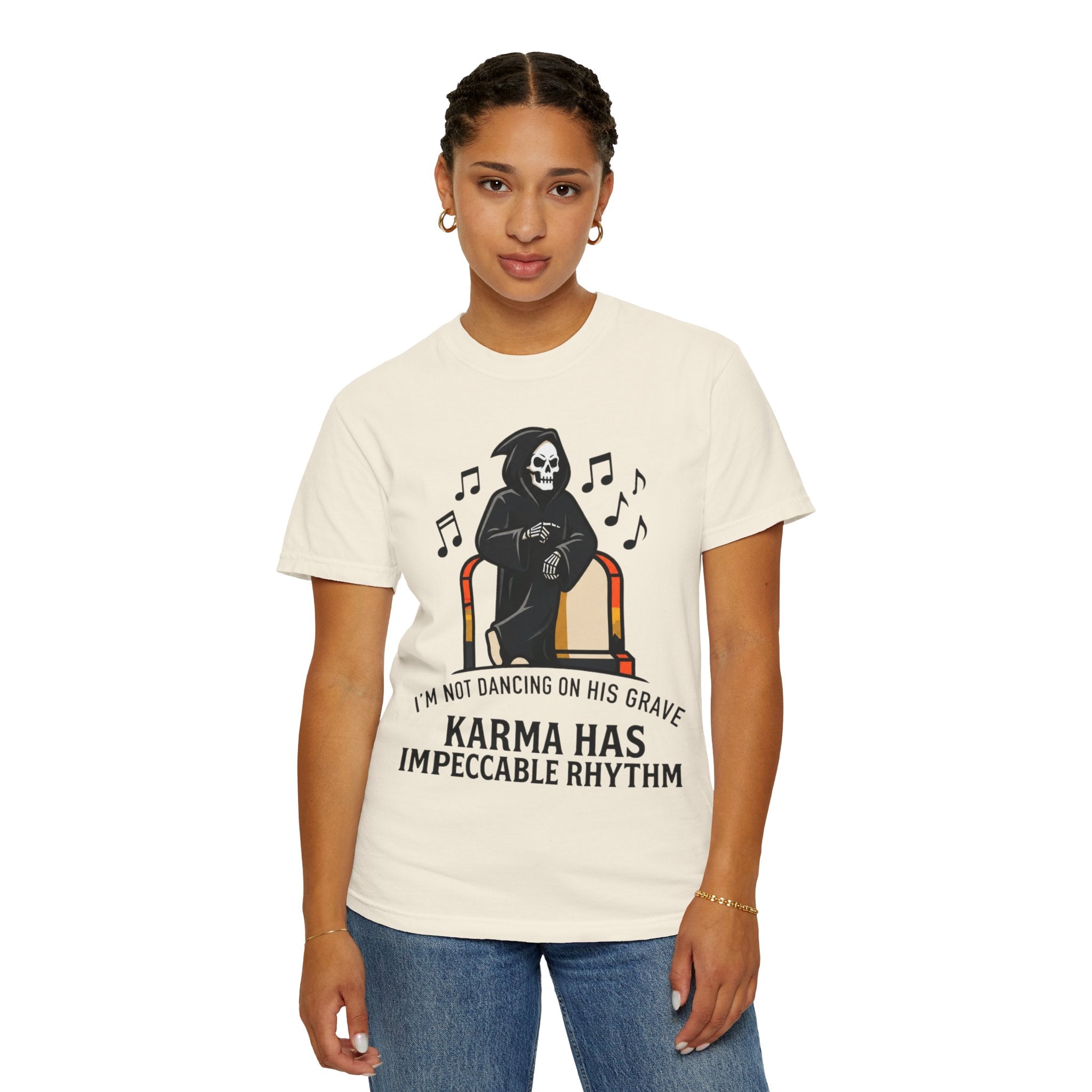 "Dancing On Grave" Unisex Garment-Dyed Tee