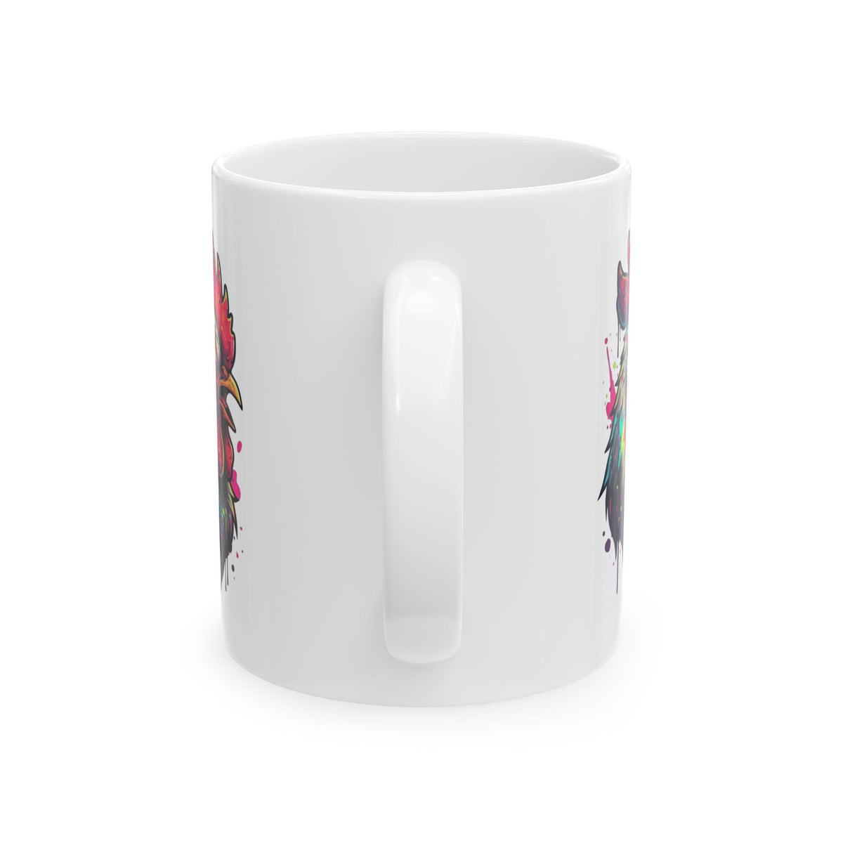 "Chickenshit" White Ceramic Mug — Graphic