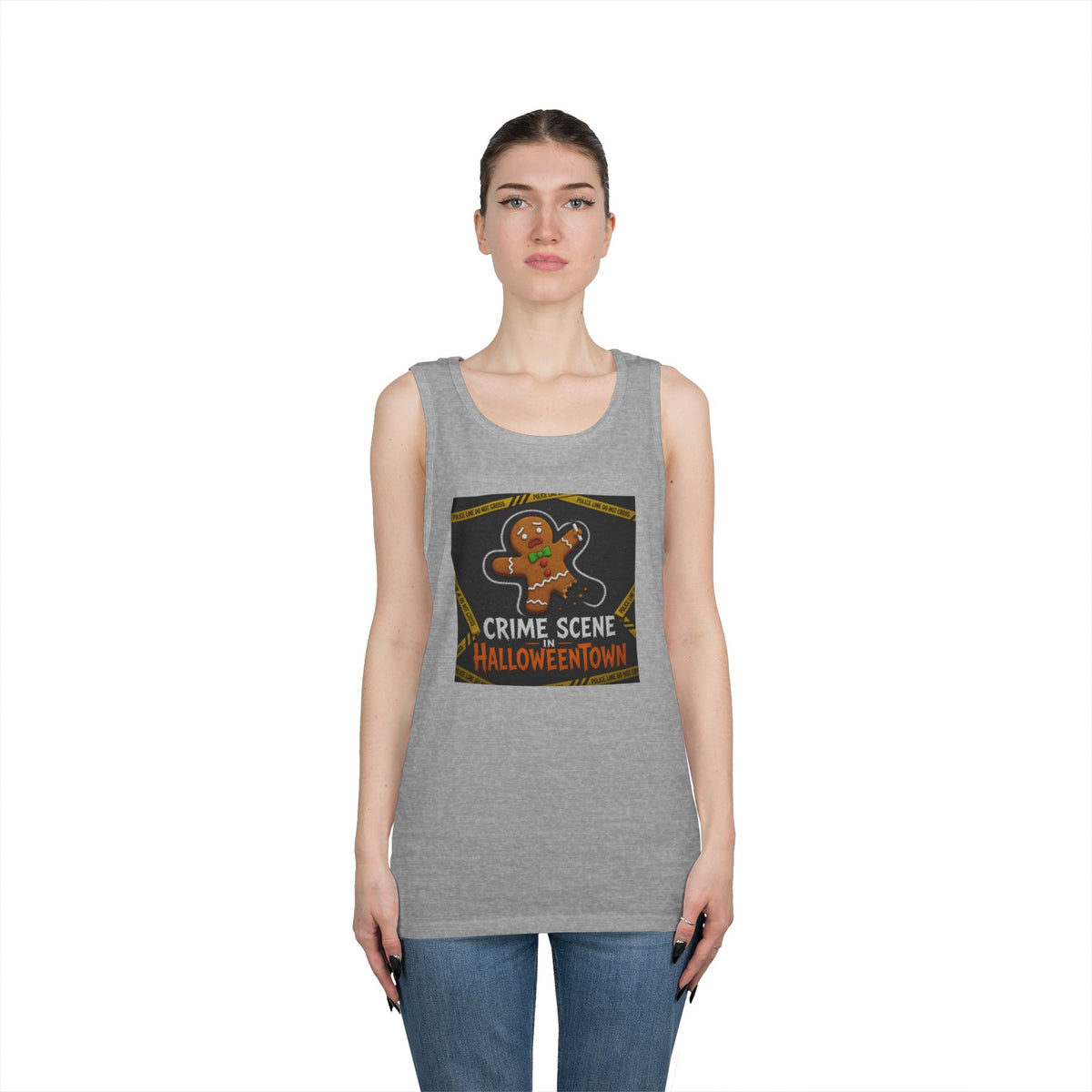 Color: Sport Grey | Crime Scene in Halloweentown Tank Top