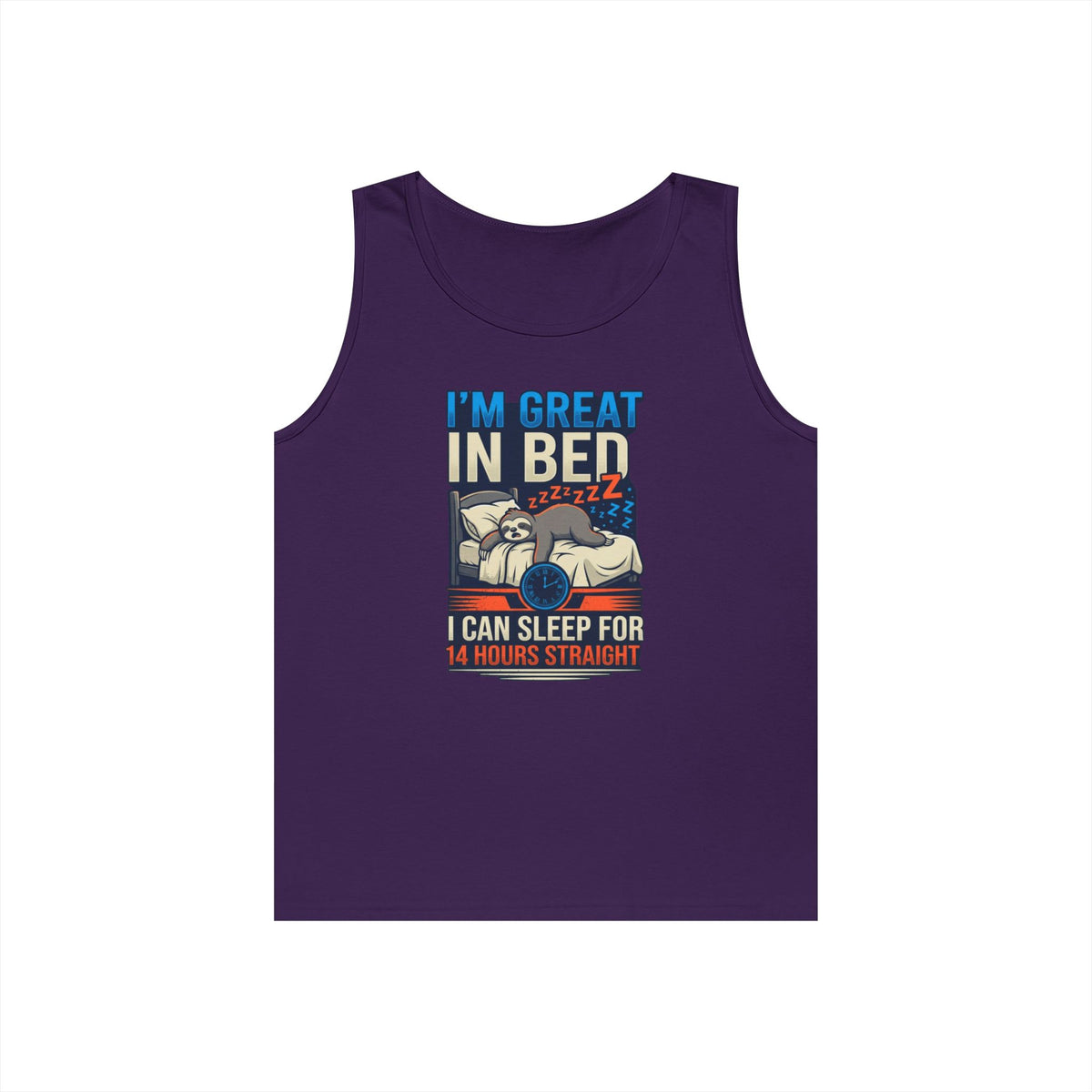 Color: Purple | I'm Great In Bed Tank Top