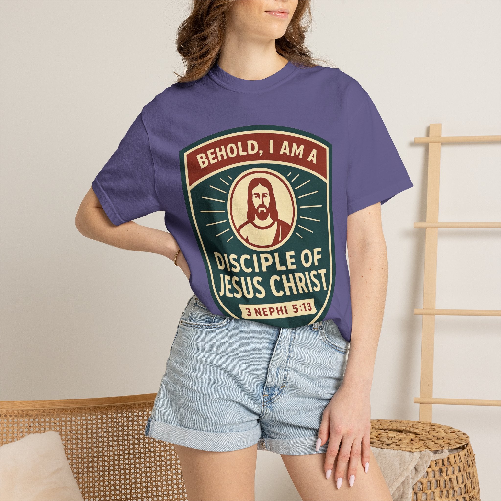 "Behold, I am a Disciple of Jesus Christ" Unisex Garment-Dyed T-shirt