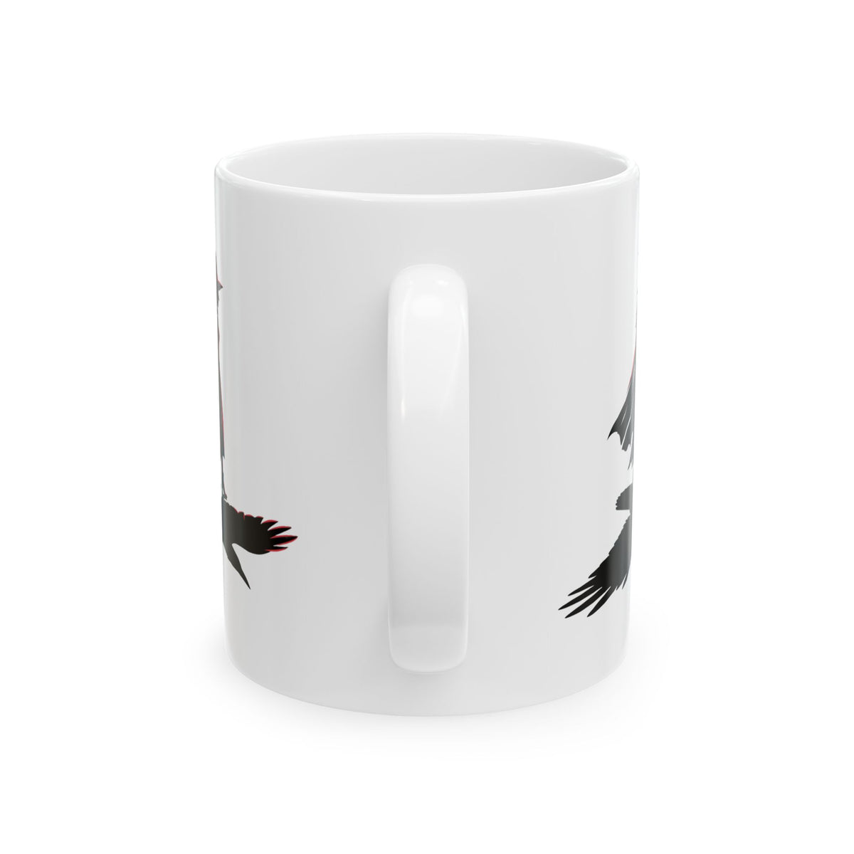 "Witch With Raven Shadow" White Ceramic Mug