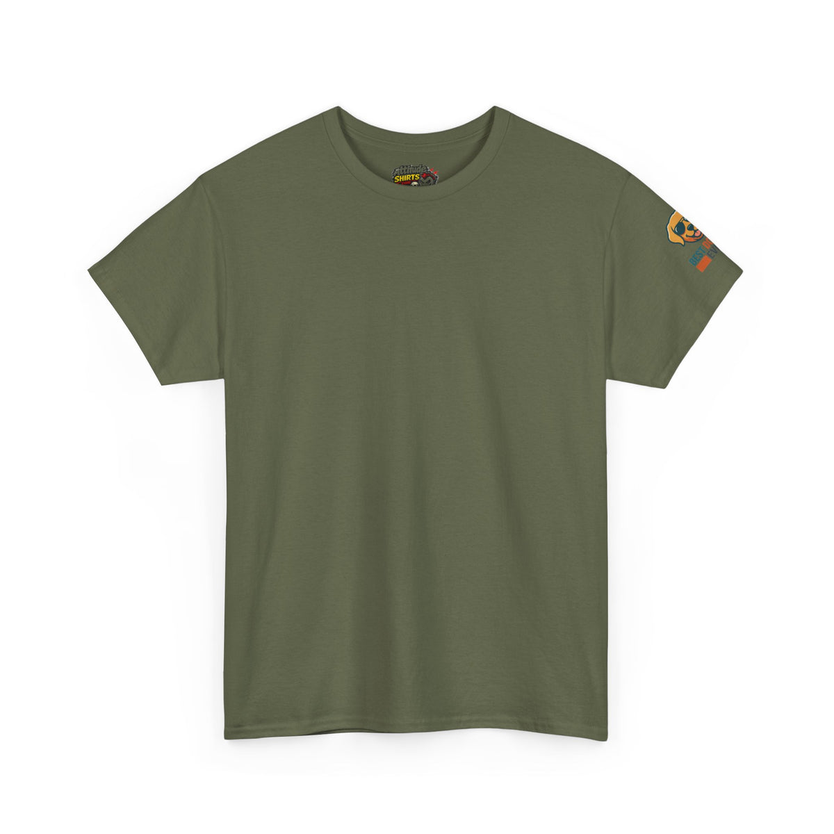 Color: Military Green | Best Dog Dad Premium Graphic Tee