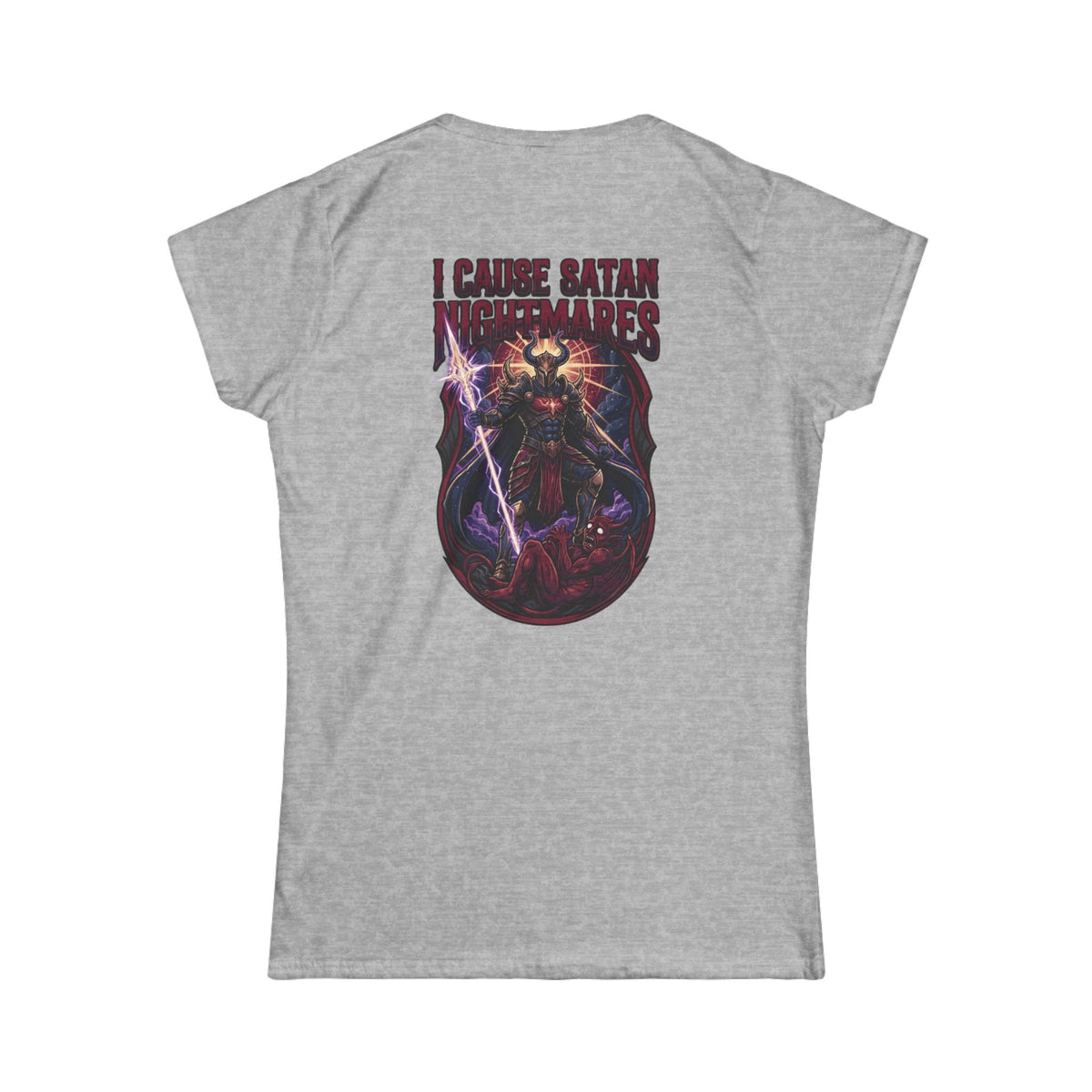 Color: Sport Grey | I Cause Satan Nightmares Women's Tee