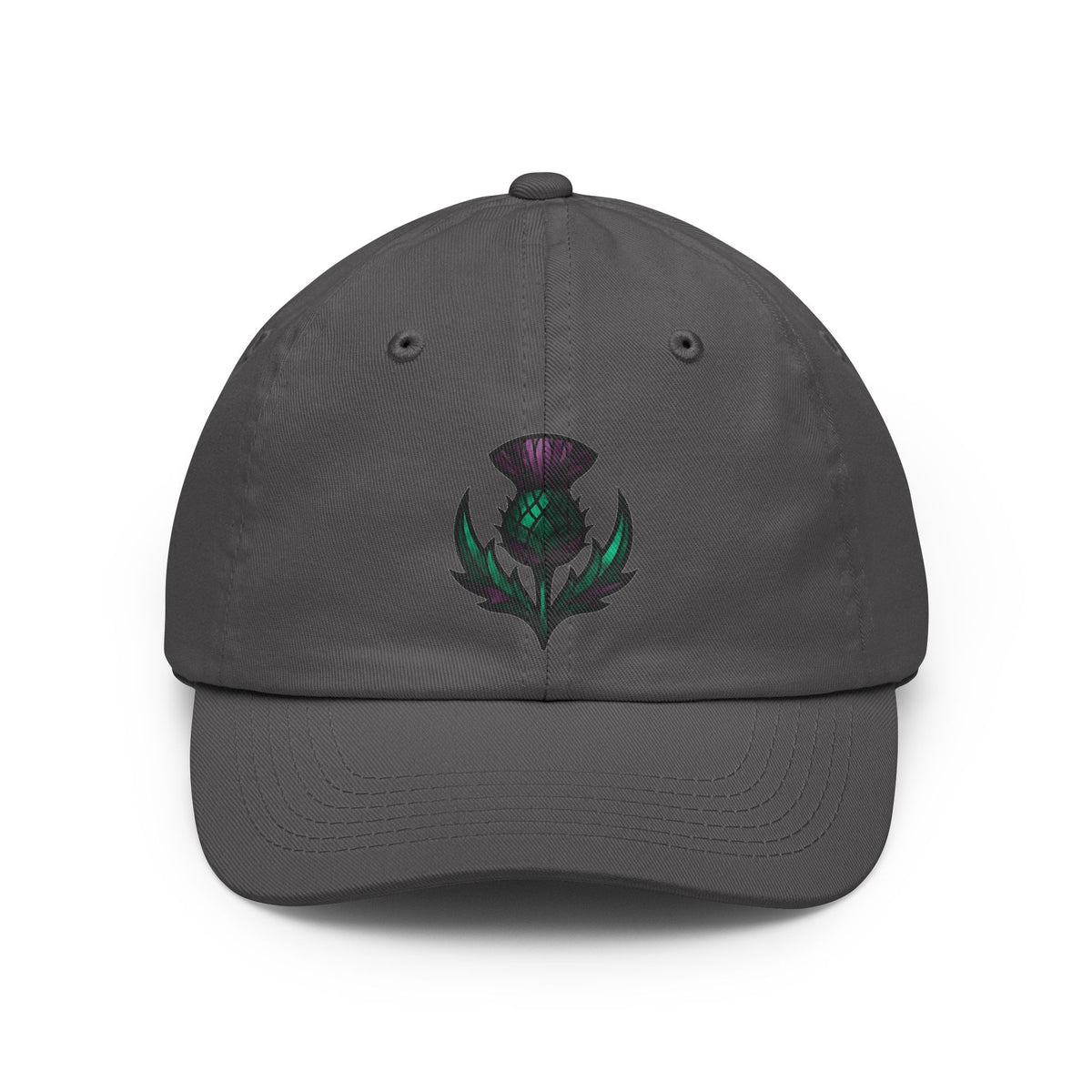 Color: Charcoal | Stained Glass Floral Dad Hat — Graphic