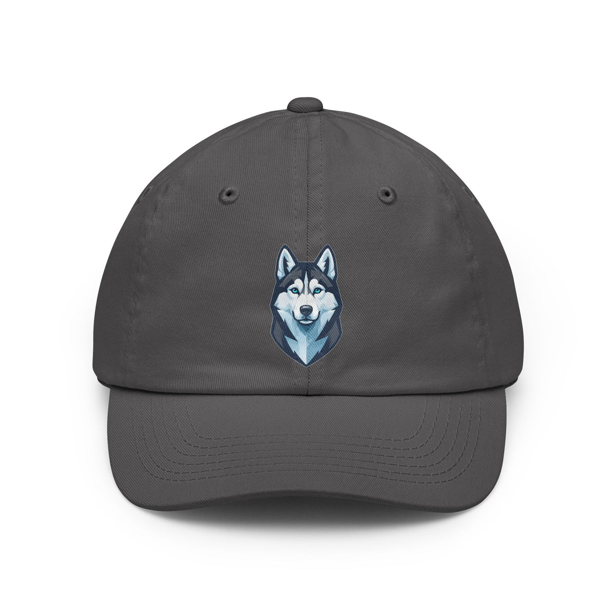 Color: Charcoal | Siberian Husky Loyal & Free Dad Hat — Graphic