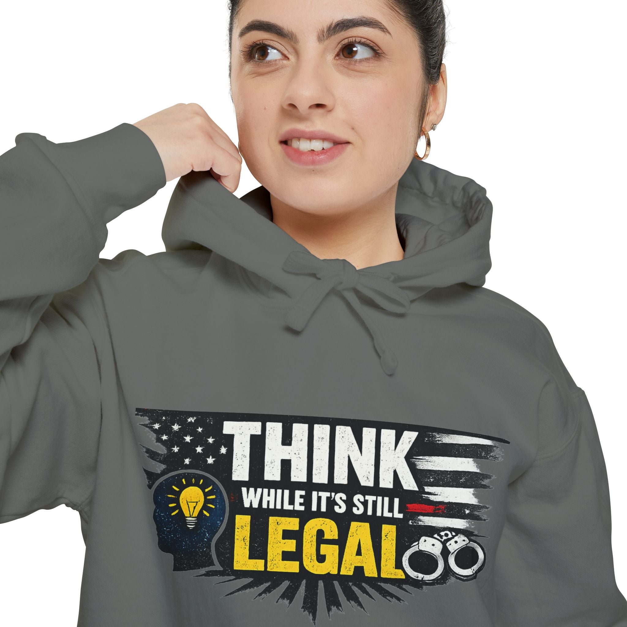 Think (Apparently It's Revolutionary) | Garment-Dyed Hoodie — AttitudeShirts