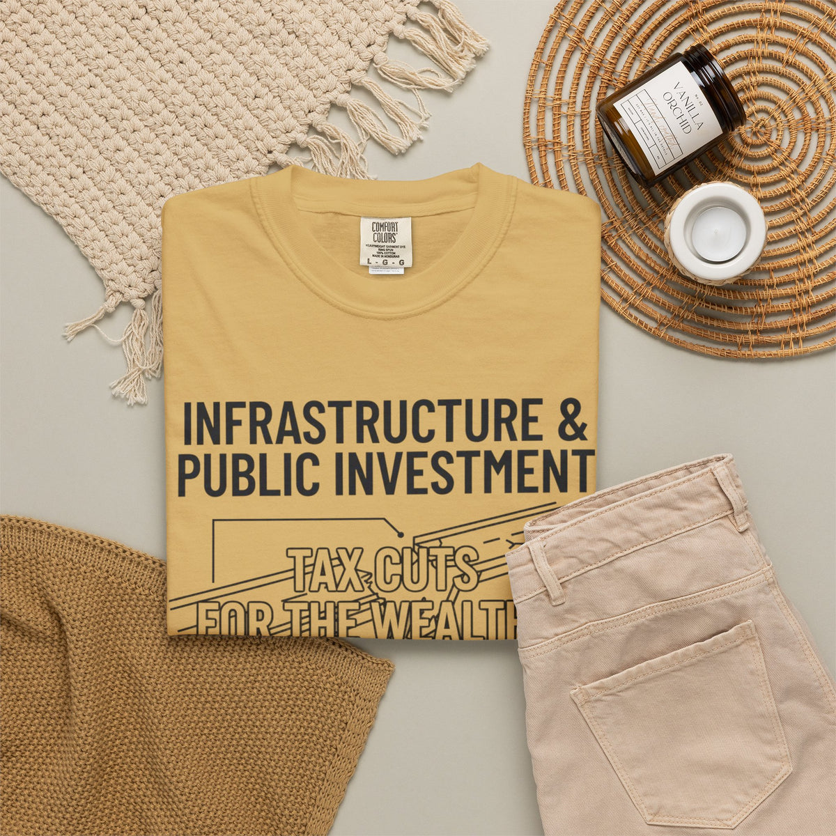 "Protest Series - Fix The Roads" Unisex Garment-Dyed Tee