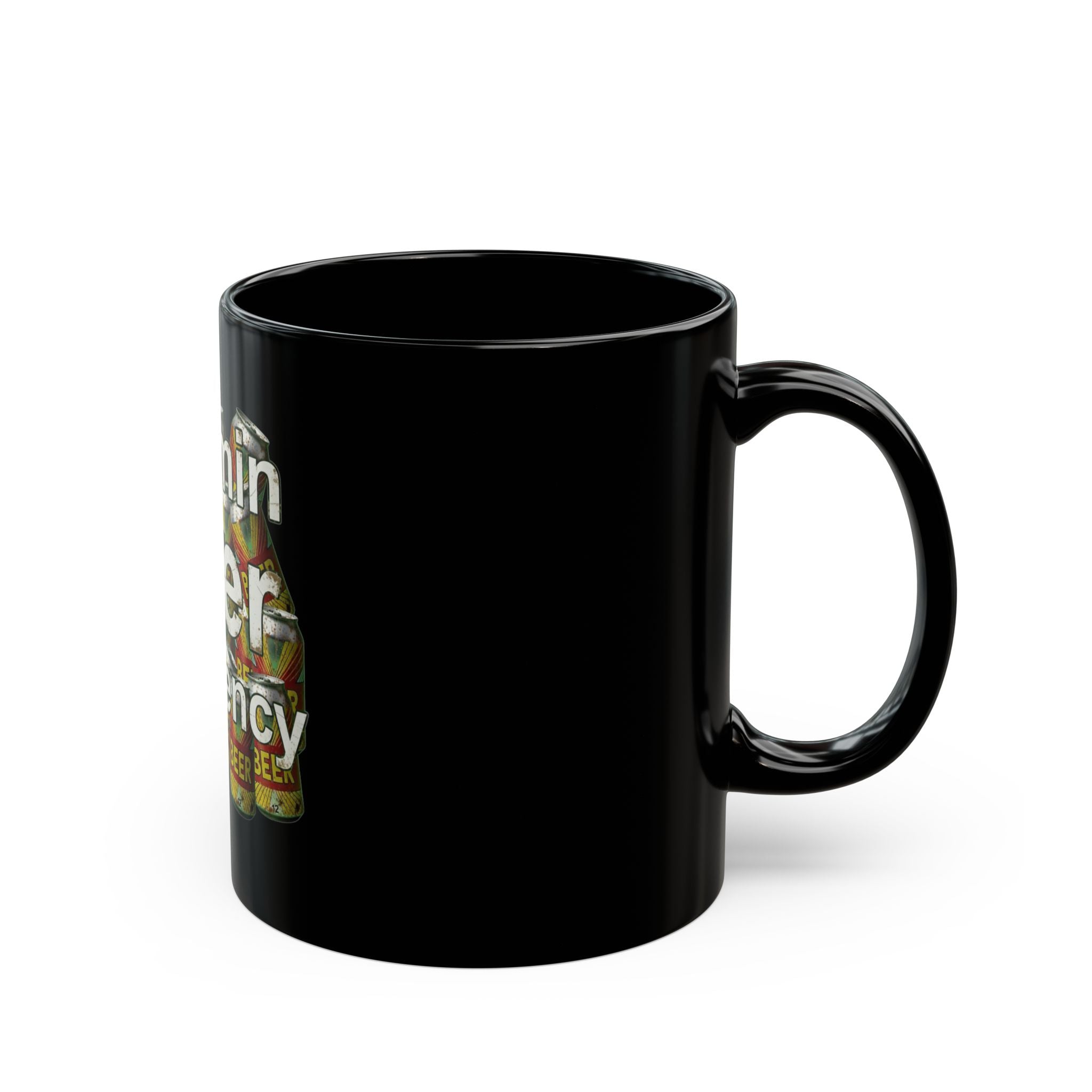 "Vitamin Beer-4" Black Ceramic Mug