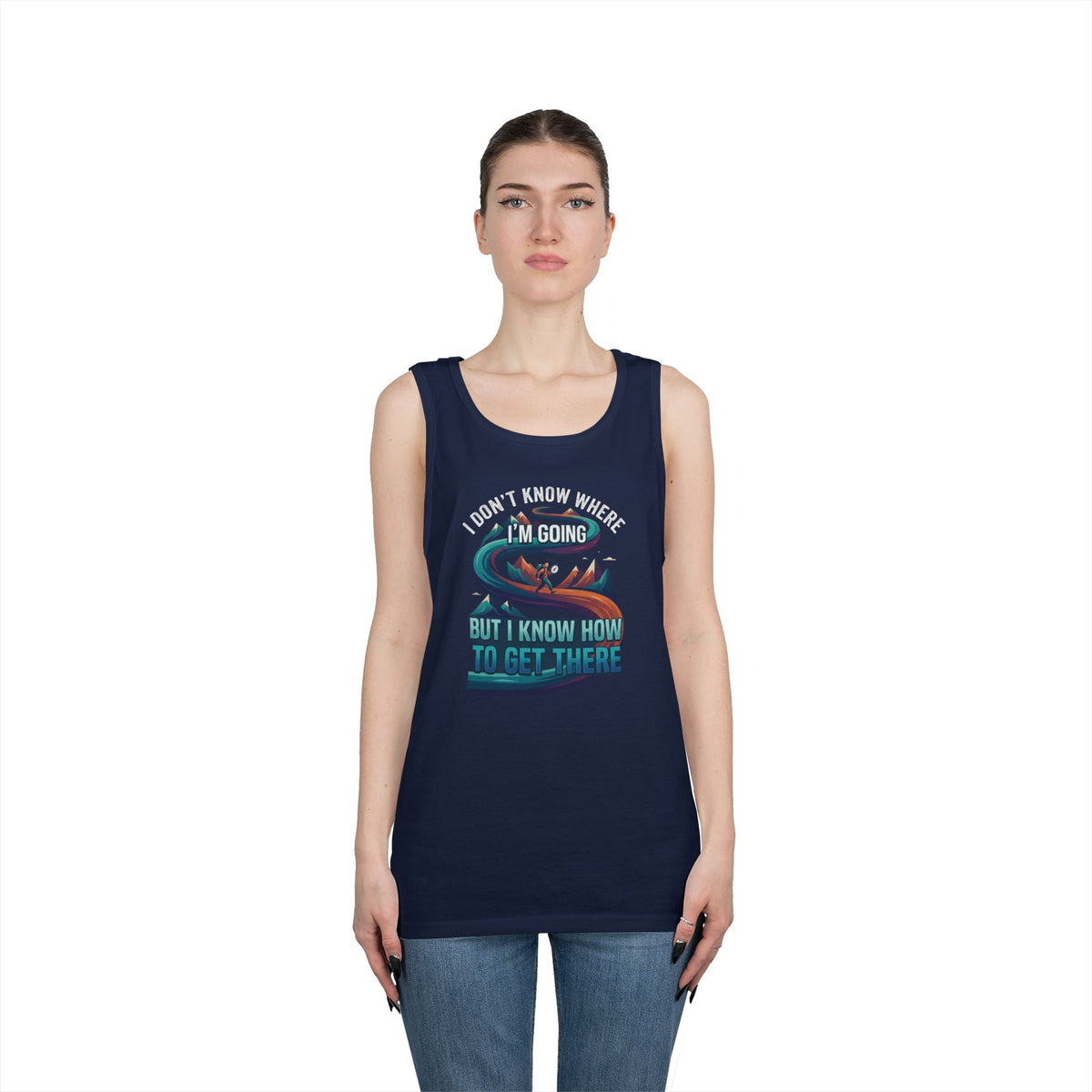 Color: Navy | I Don't Know Where I'm Going Tank Top