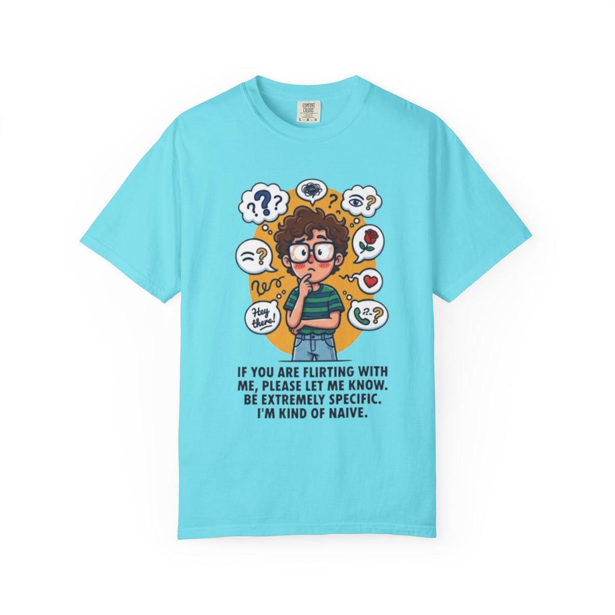 Color: Lagoon Blue | Flirting Unisex Garment-Dyed Tee