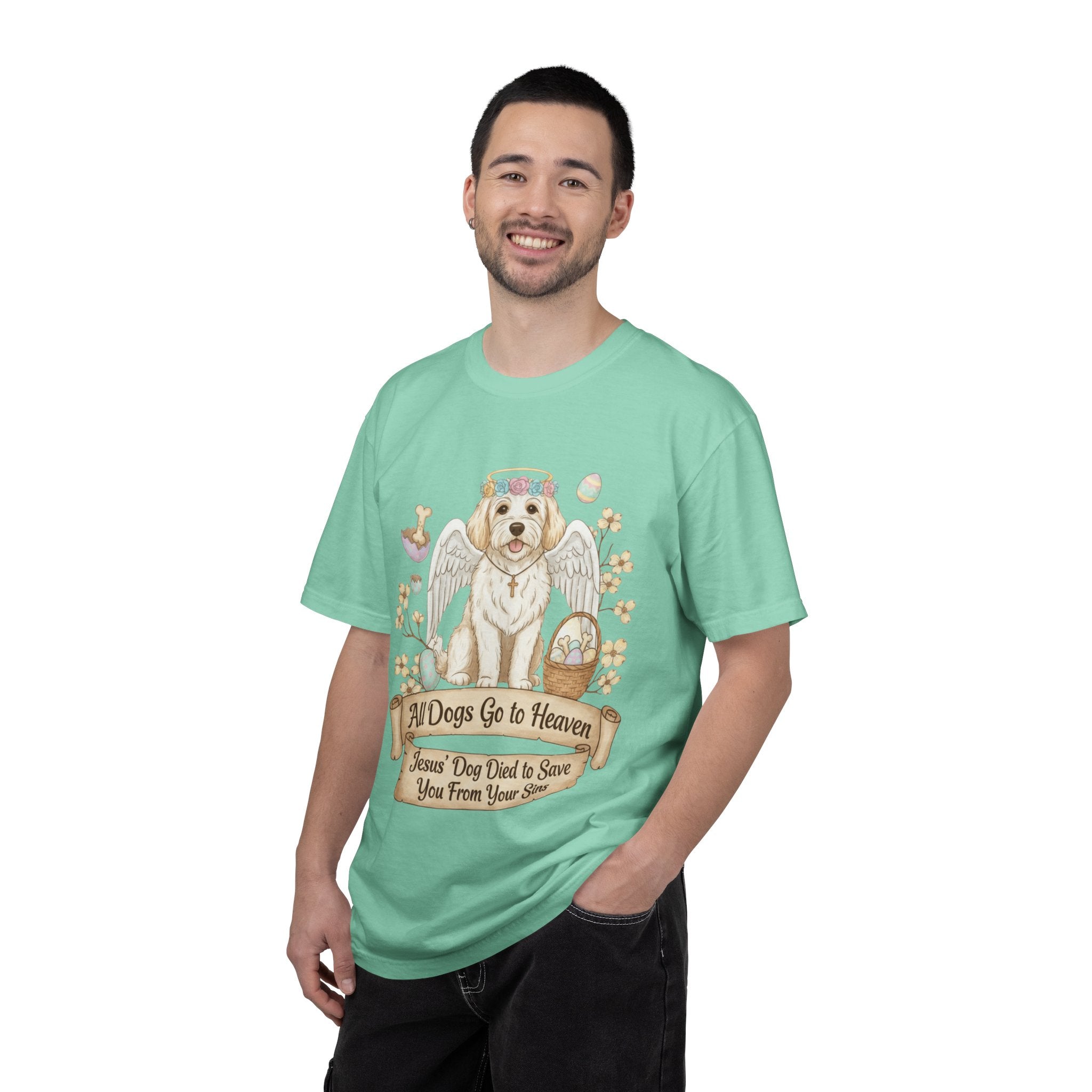 "All Dogs Go to Heaven 2" Unisex Garment-Dyed T-shirt