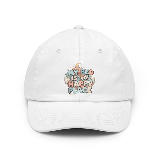 Color: White | My Bed is My Happy Place Dad Hat