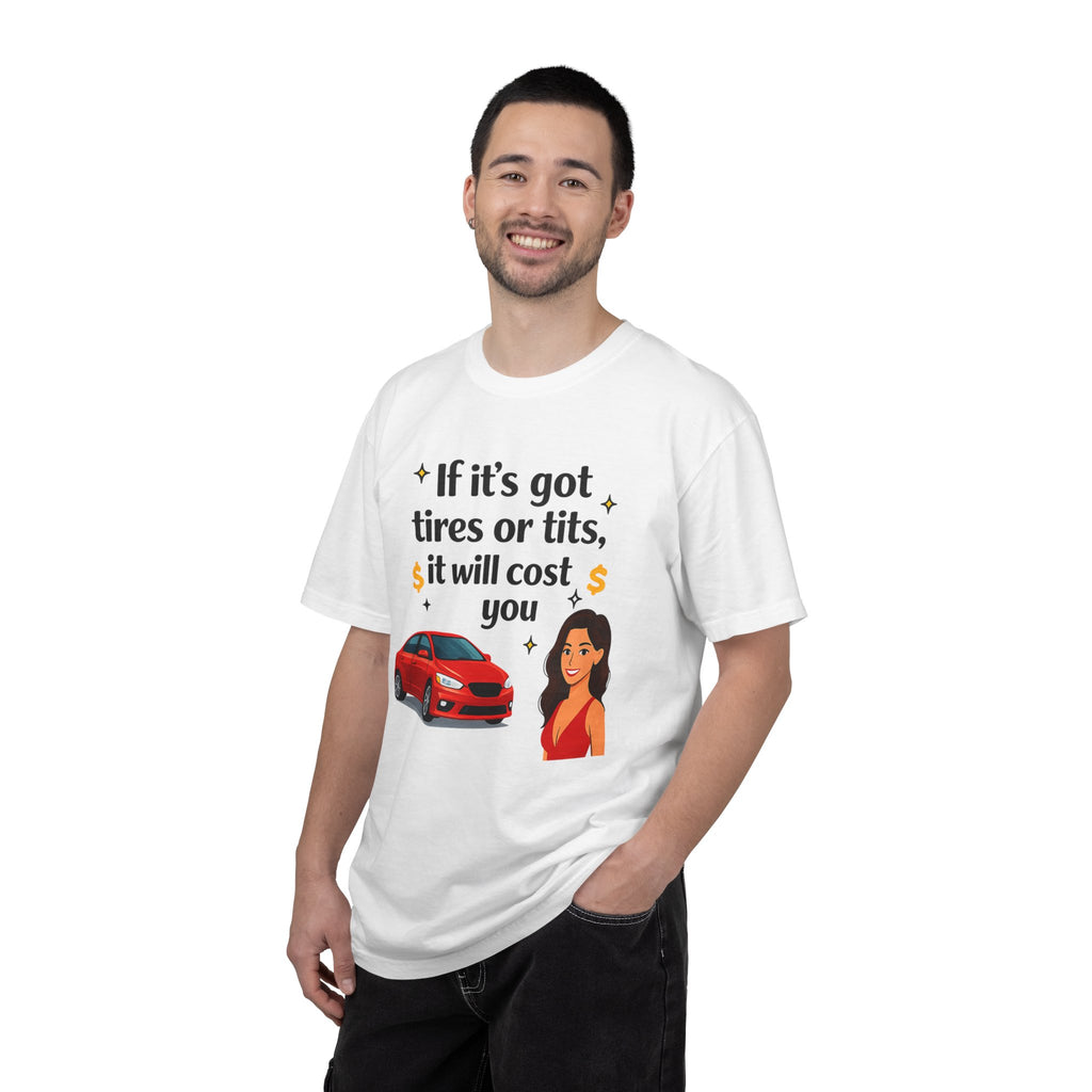 "Tires or Tits" Unisex Garment-Dyed T-shirt