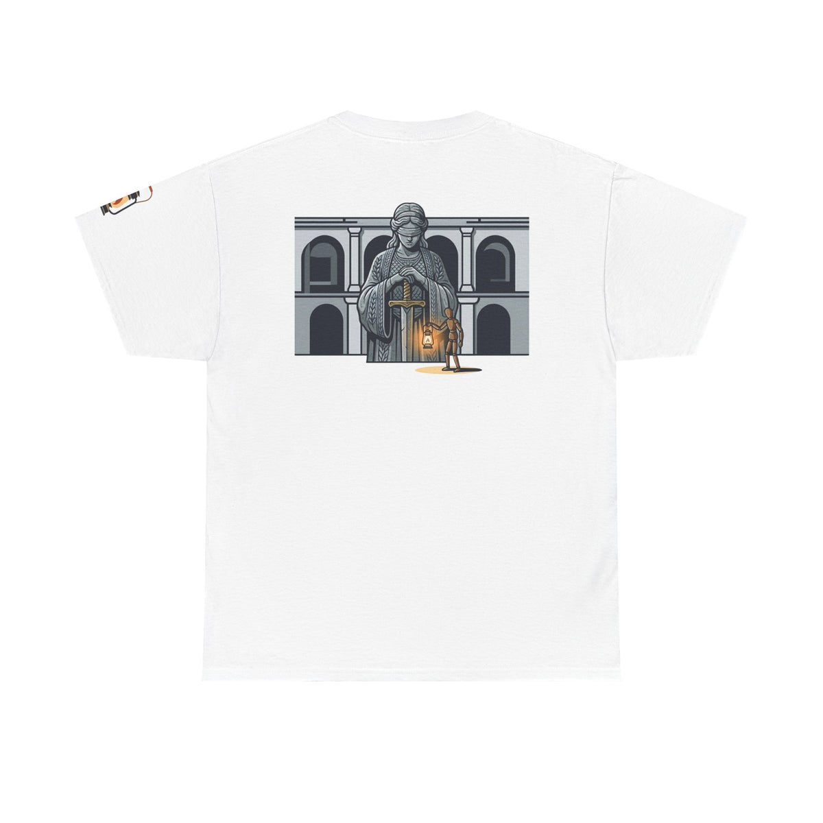 Color: White | Blind Justice Premium Graphic Tee