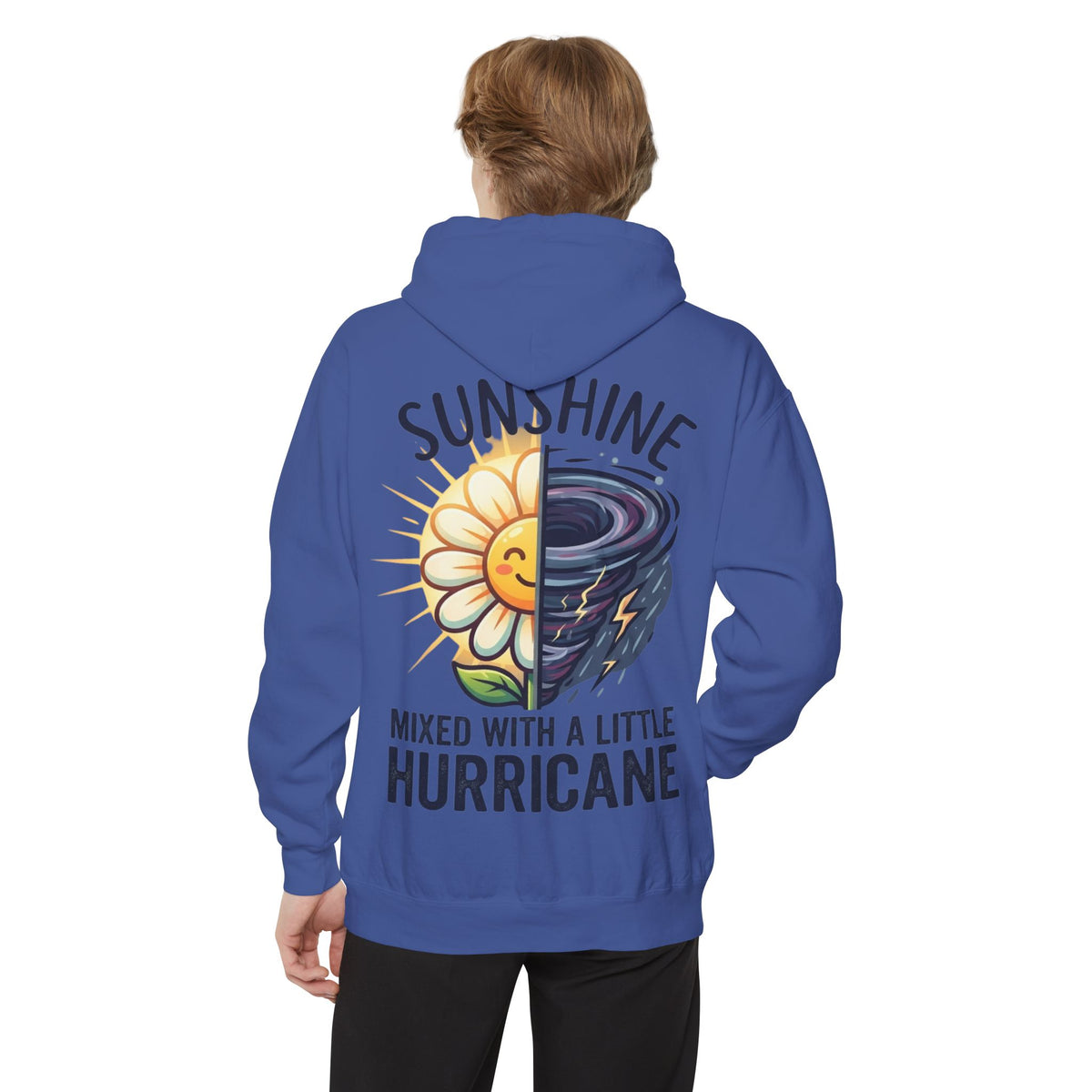 Color: Flo Blue | Sunshine Mixed With A Little Hurricane Garment-Dyed Hoodie