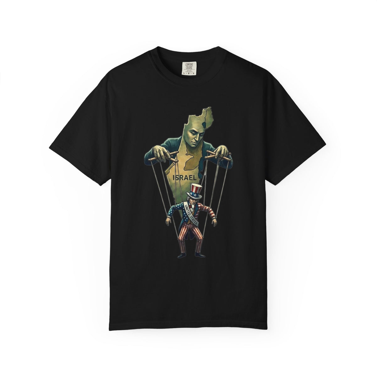 Color: Black | Strings Attached | Garment-Dyed Tee — AttitudeShirts