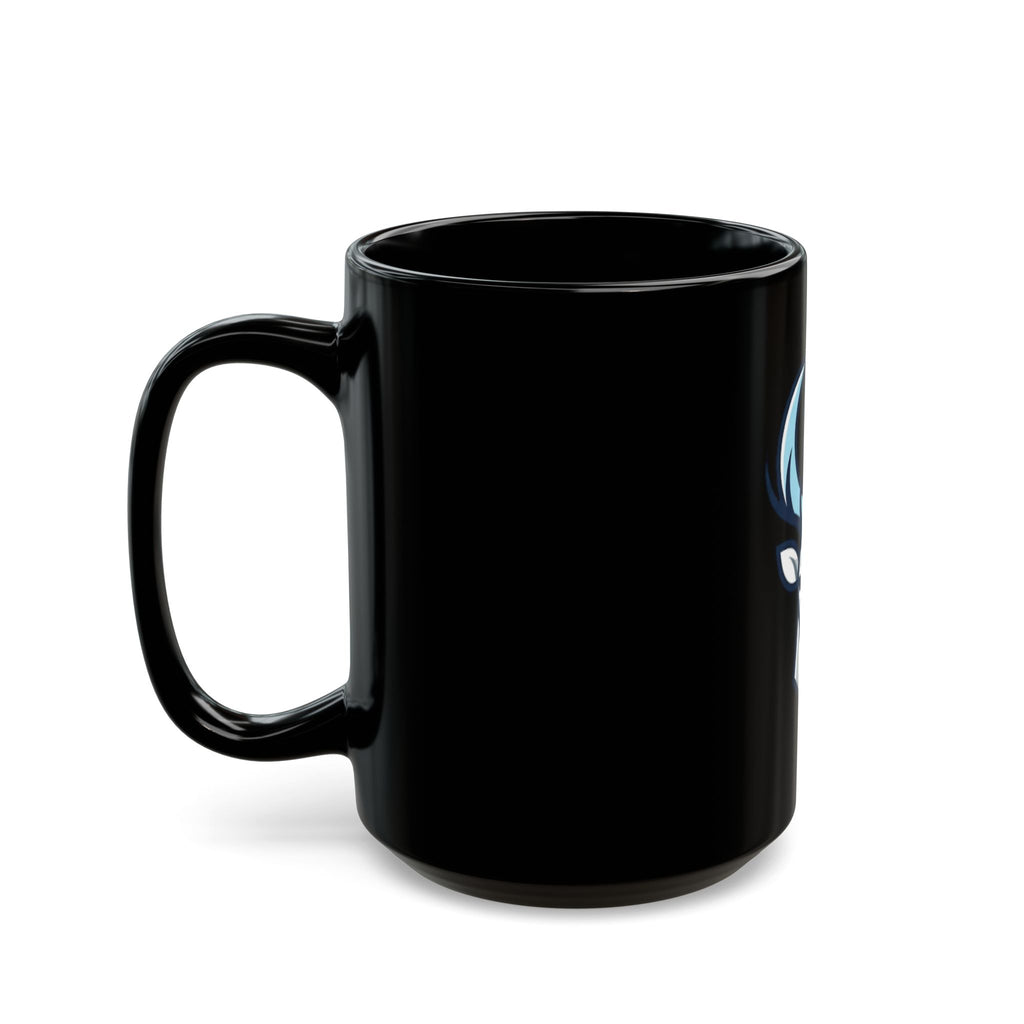 "February Legend" Black Ceramic Mug — Graphic