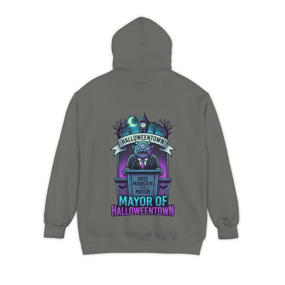 Color: Grey | Mayor Of Halloweentown Garment-Dyed Hoodie