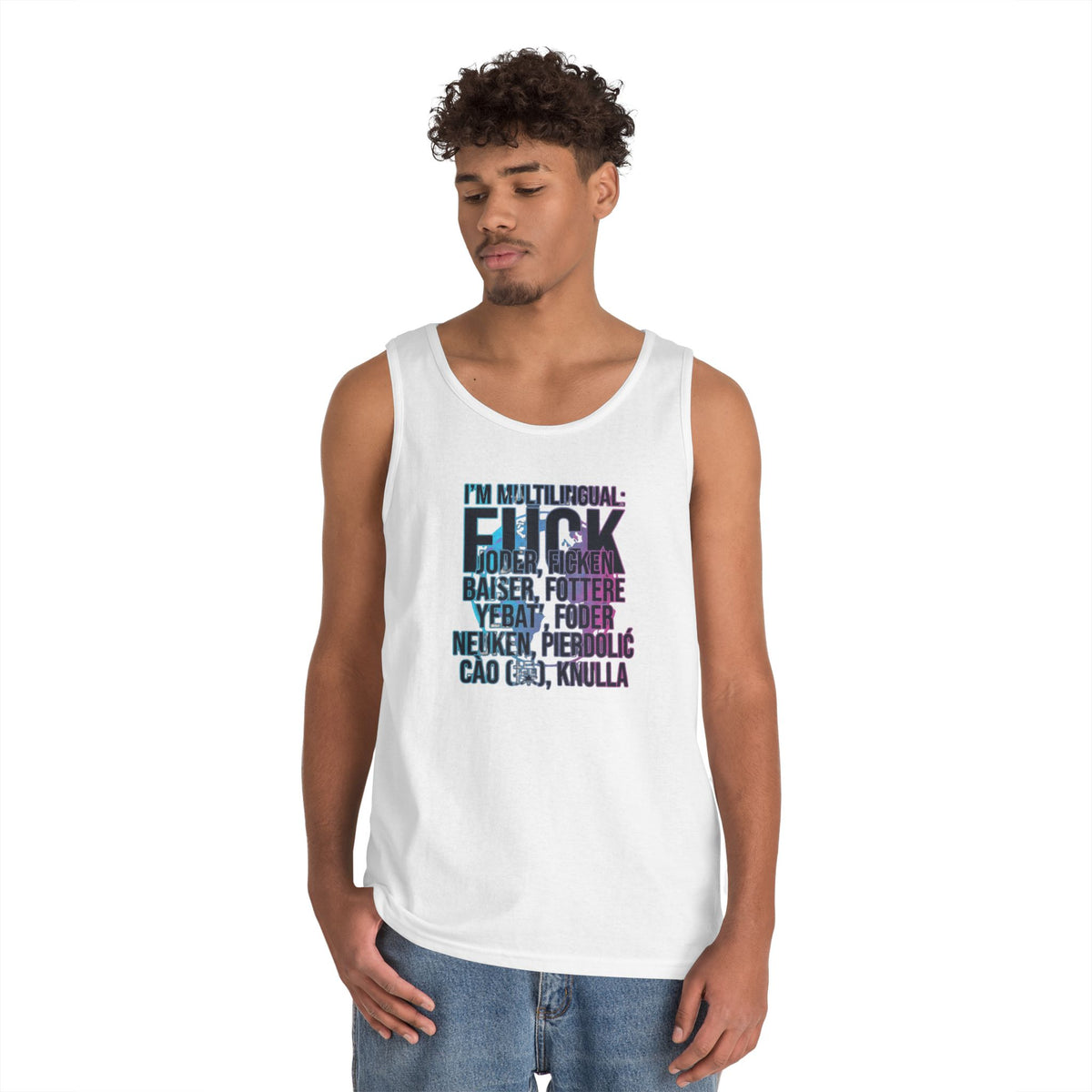 Color: White | I'm Multilingual Tank Top