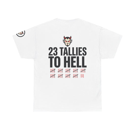 Color: White | Tallies to Hell Premium Graphic Tee