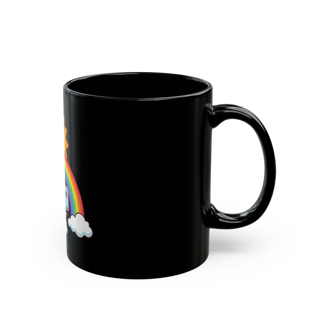 "Celebrating Gay Sex" Black Ceramic Mug