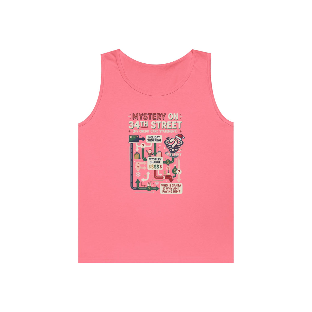 Color: Safety Pink | Mystery On 34th Street Tank Top
