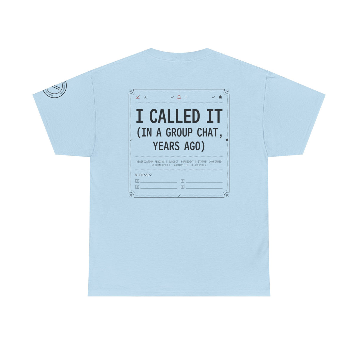 Color: Light Blue | Group Chat Premium Graphic Tee