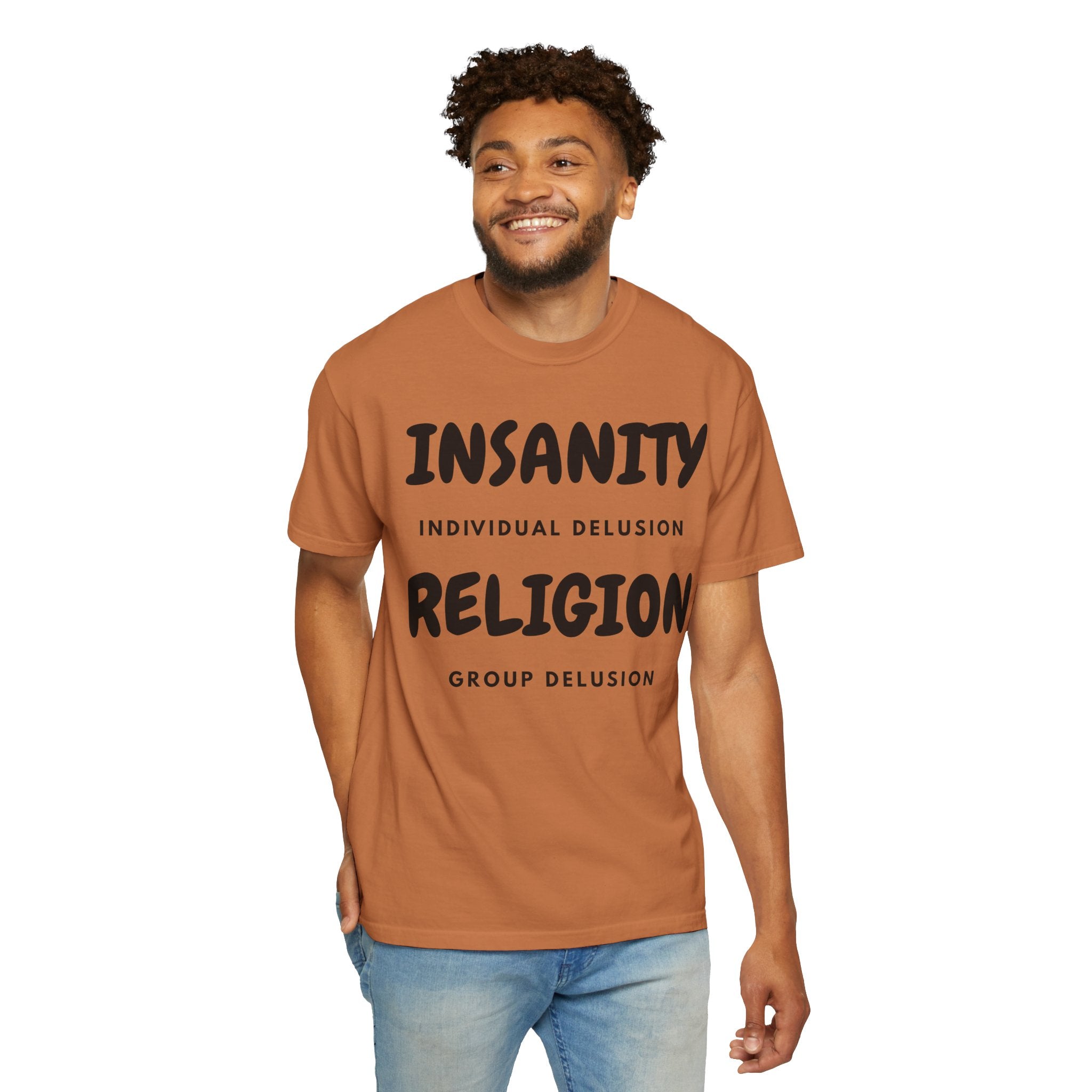 "Insanity Religion" Unisex Garment-Dyed Tee