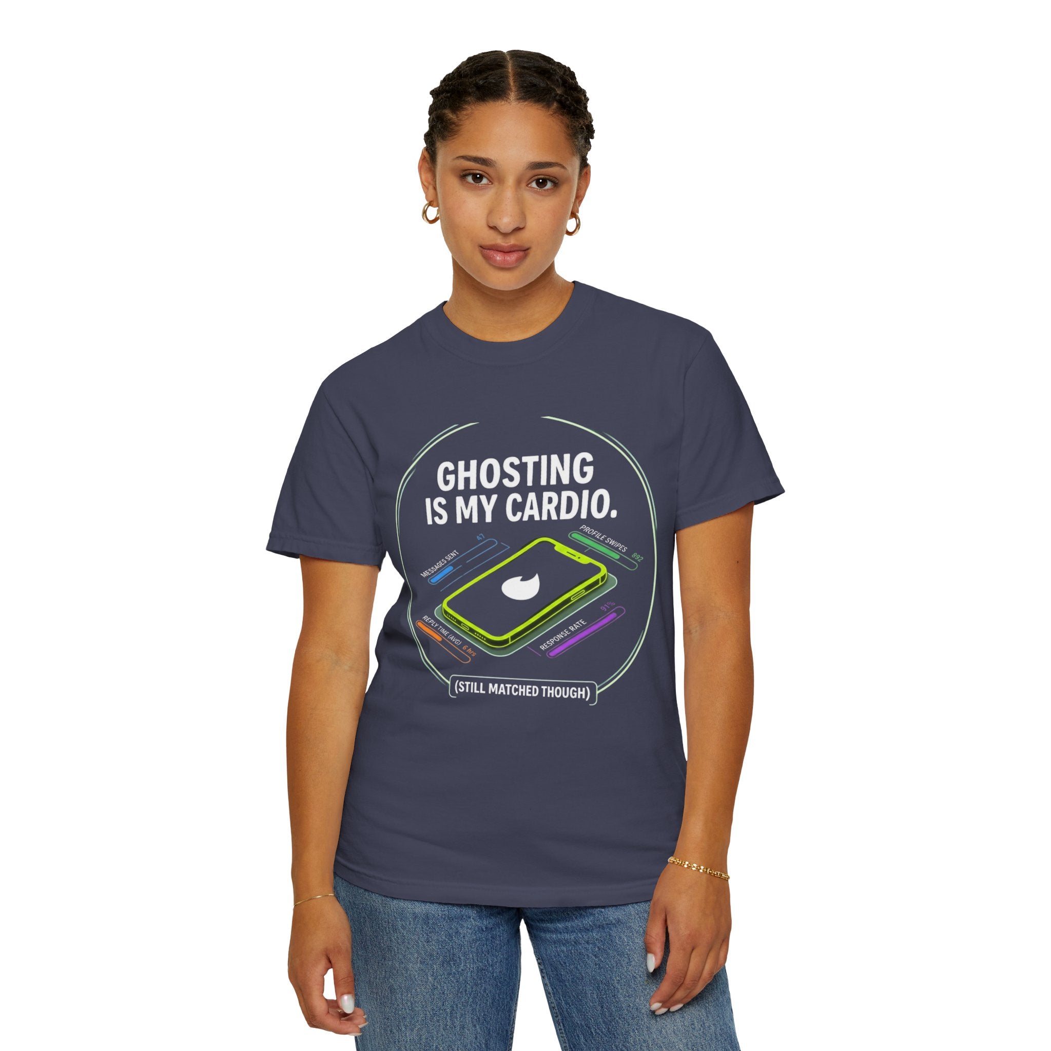"Ghosting Is My Cardio" Unisex Garment-Dyed Tee