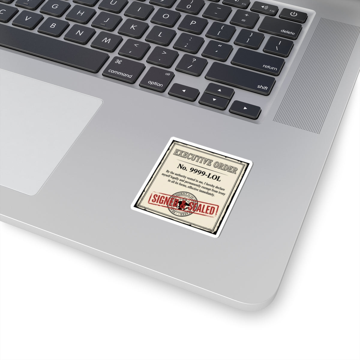 "Irony Free" Sticker — Main