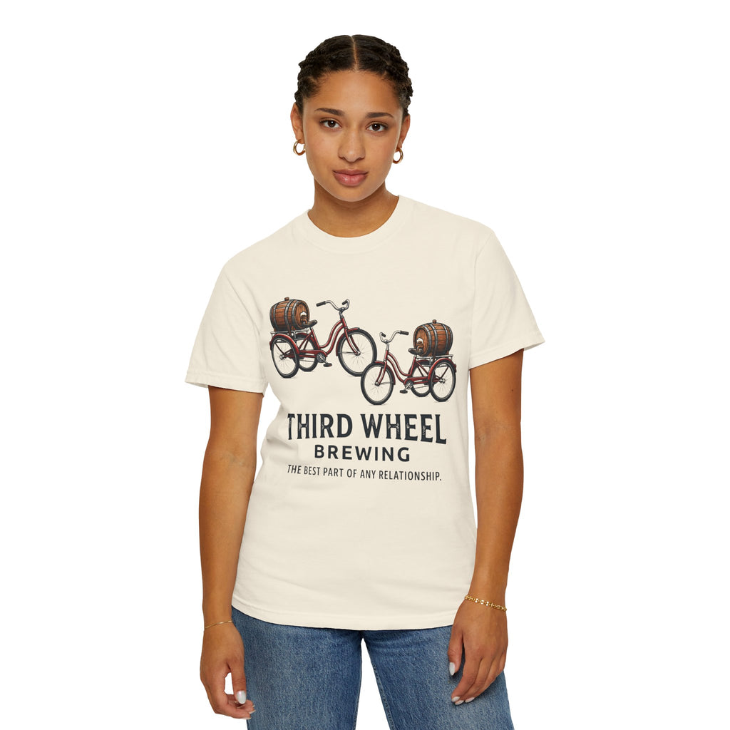 "Third Wheel Brewing" Unisex Garment-Dyed Tee