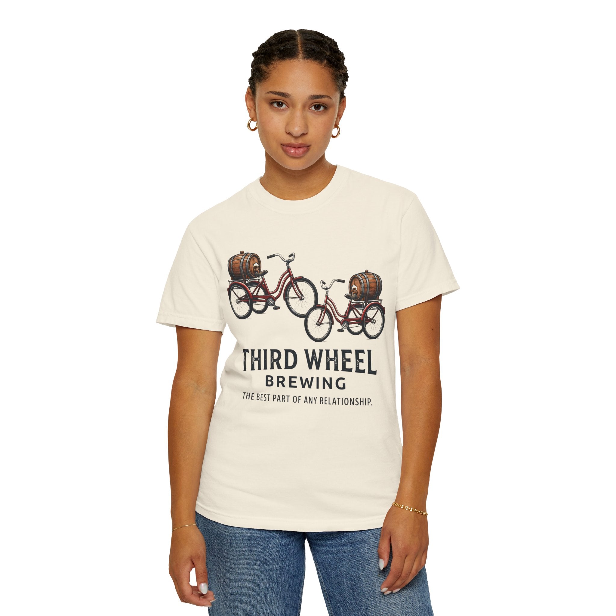"Third Wheel Brewing" Unisex Garment-Dyed Tee