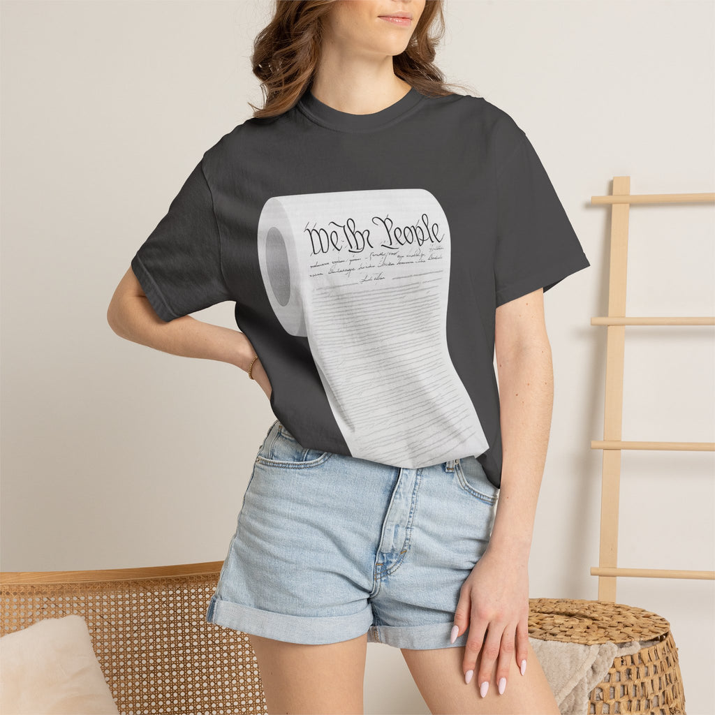 "Toilet Paper Constitution"  Unisex Garment-Dyed T-shirt