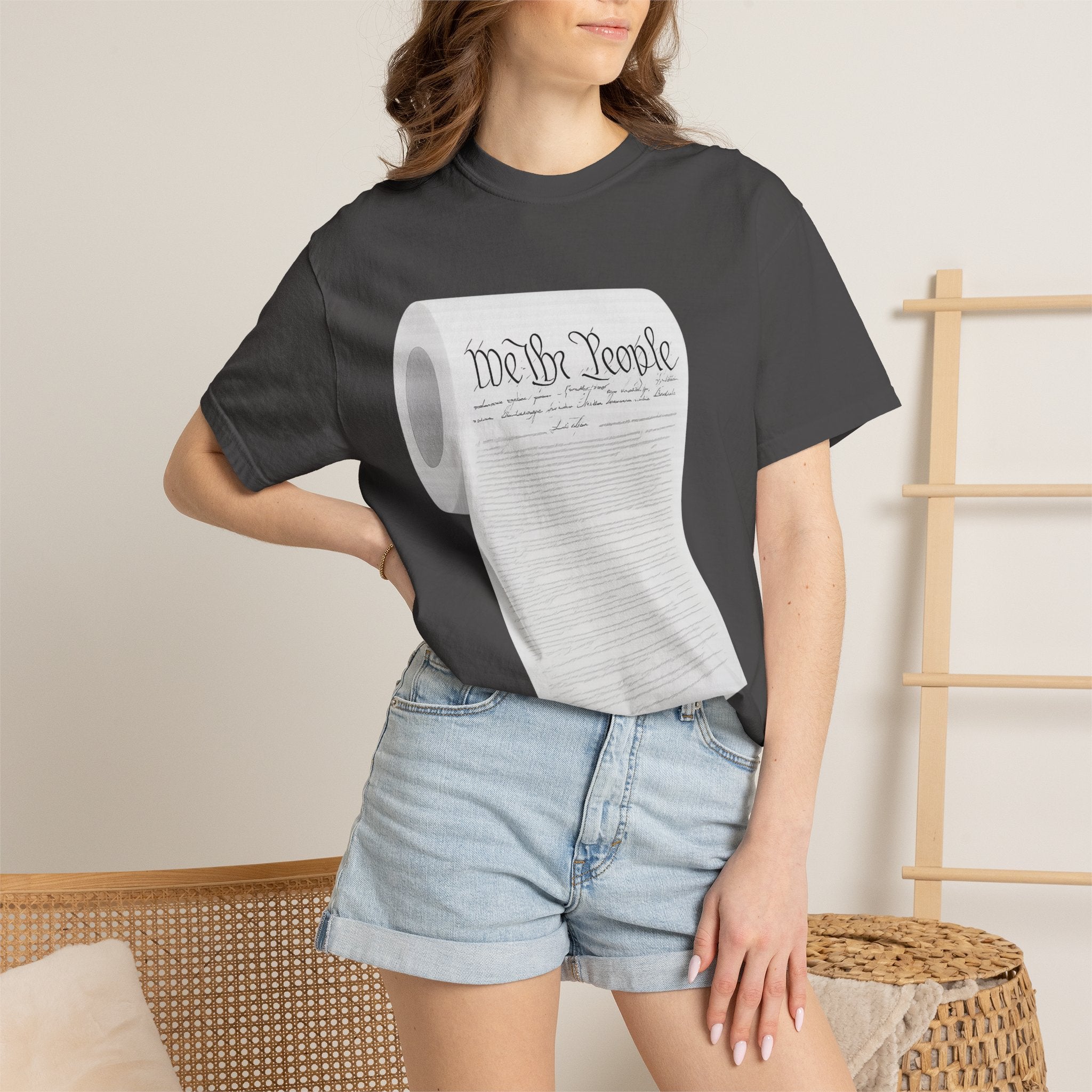 "Toilet Paper Constitution"  Unisex Garment-Dyed T-shirt