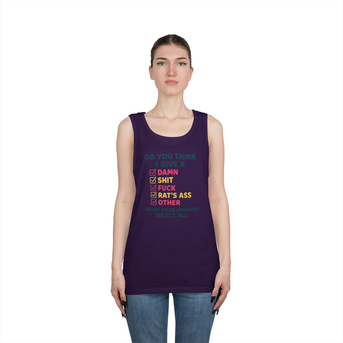 Color: Purple | Do You Think I Give A Tank Top