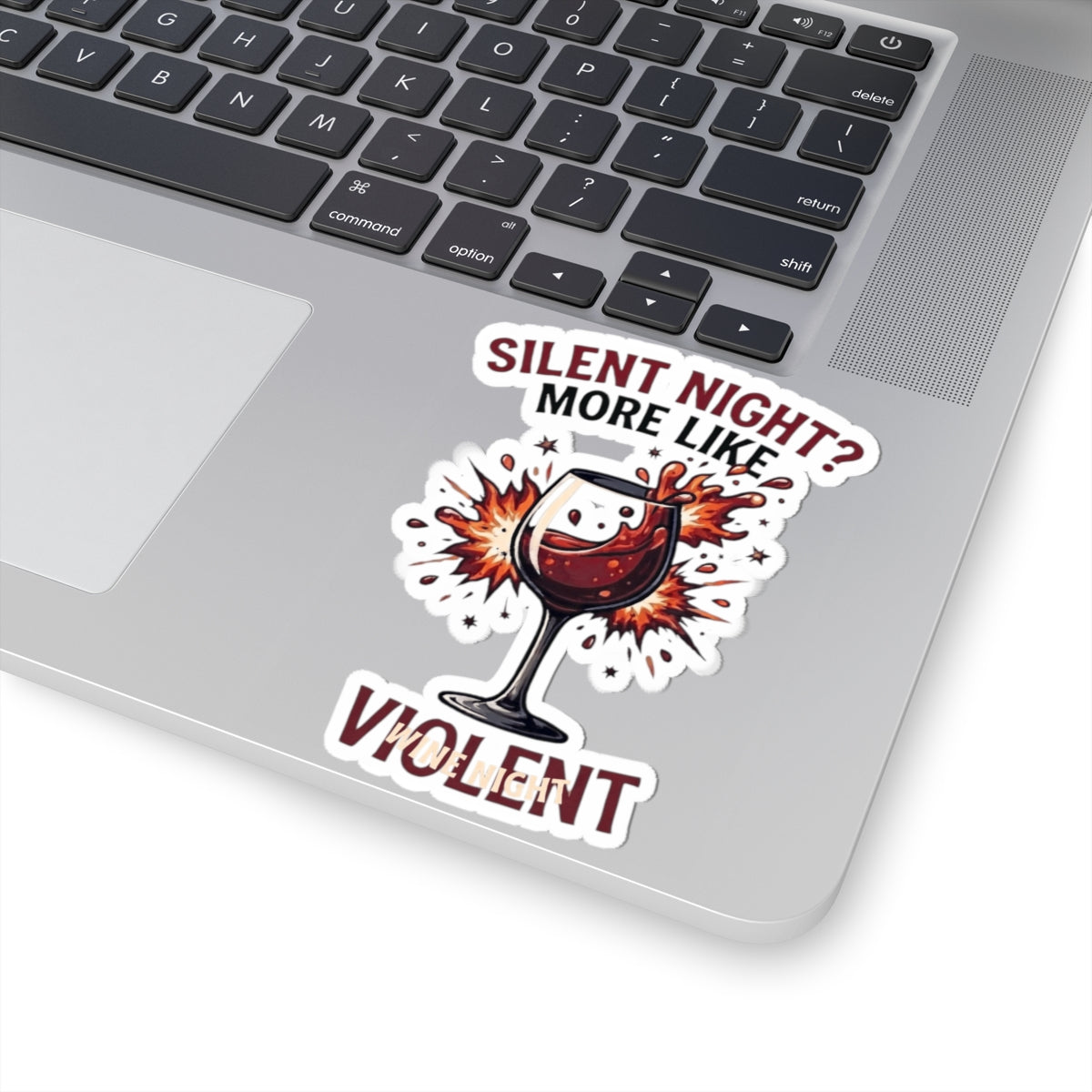 "Silent Night - Violent Wine Night" Sticker — Main