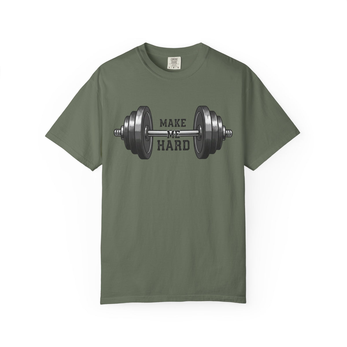 Color: Moss | Make Me Hard - Morning Demands | Garment-Dyed Tee — AttitudeShirts