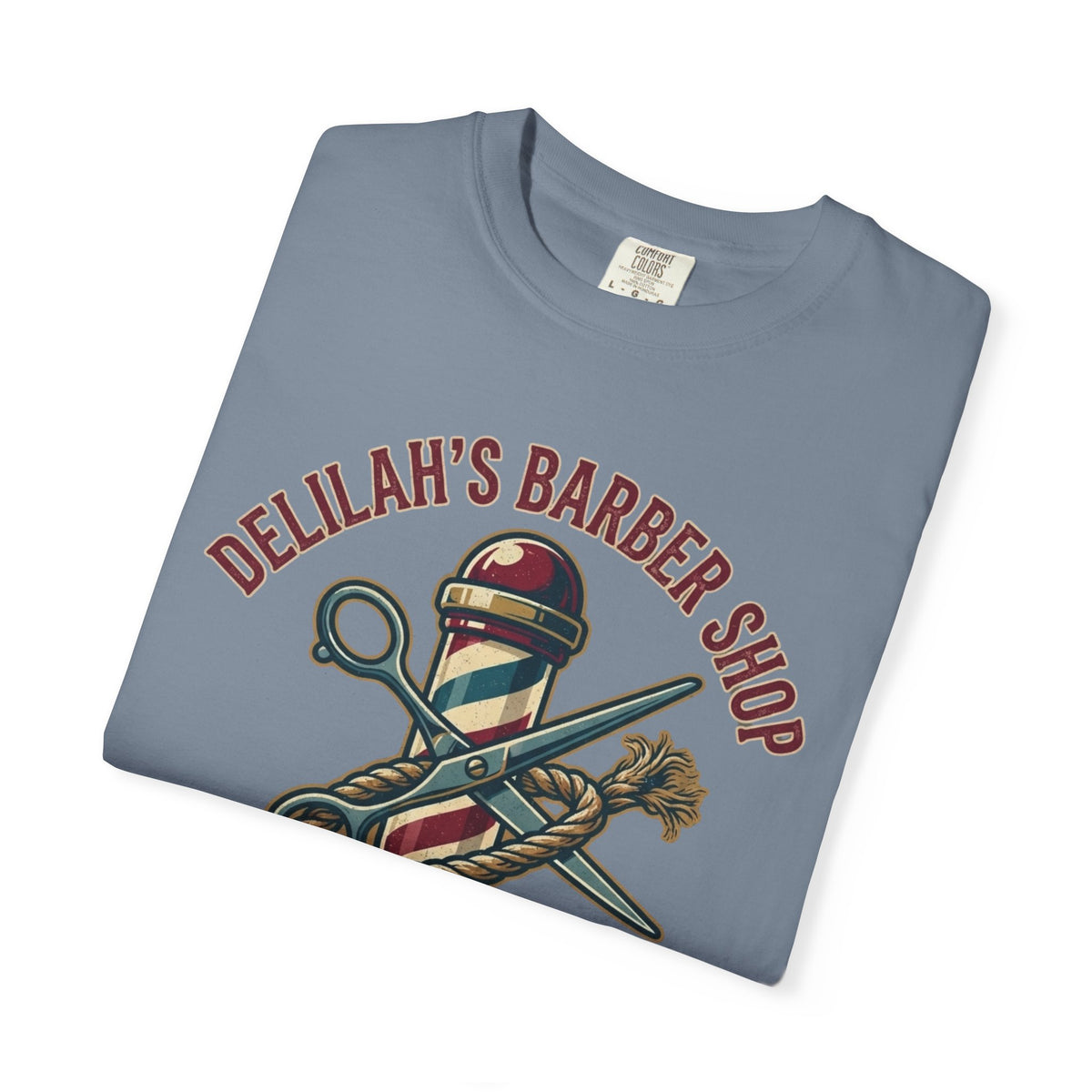 "Good Book Series Delilah's Barber Shop" Unisex Garment-Dyed Tee